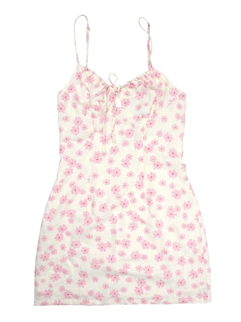 Cotton Candy LA Floral Mini Dress in Pink White